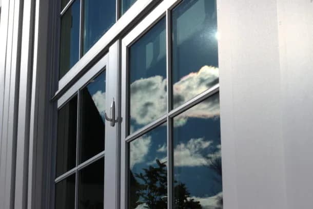 Large-format picture-style windows on a Yarmouth building